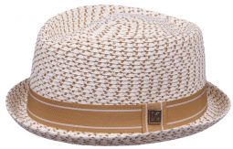 Cream Color Porkpie fedora hat